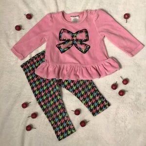 2pcs plush top & matching pants